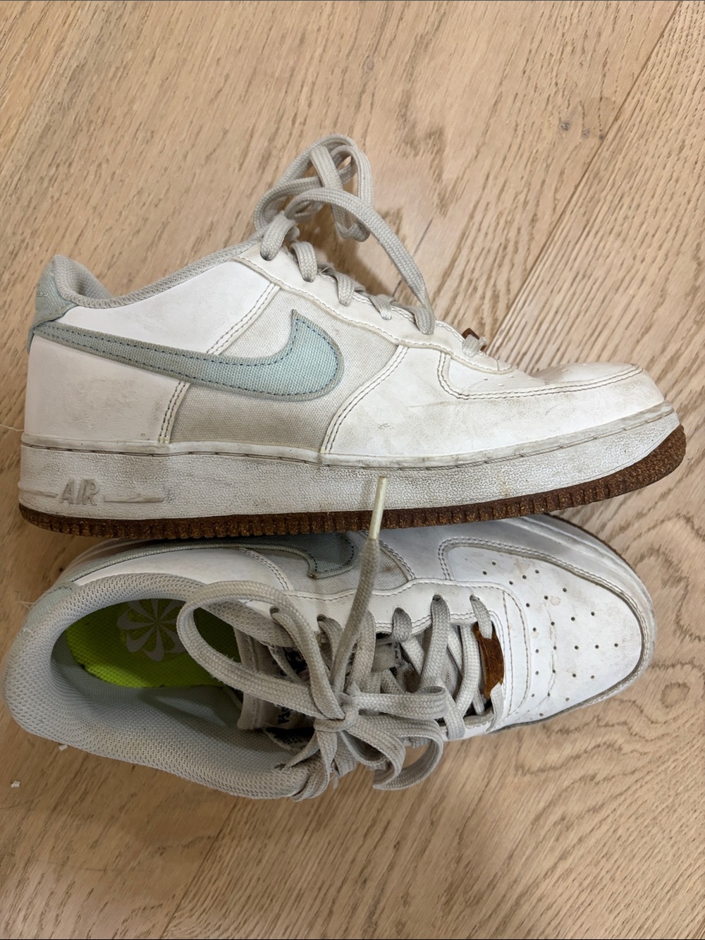 Nike White and Brown air force ones Sneakers